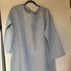 Eileen Fisher Light Blue Long Sleeve Dress